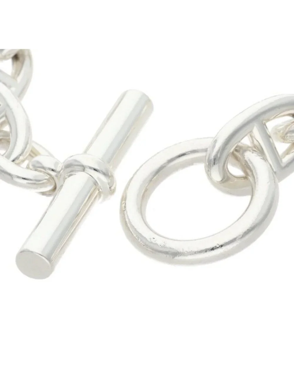 Hermes Chaine D'ancre TGM Silver Bracelet